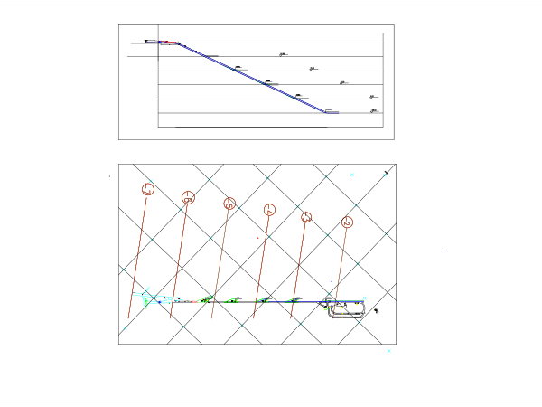 盲斜井井底設計平面圖